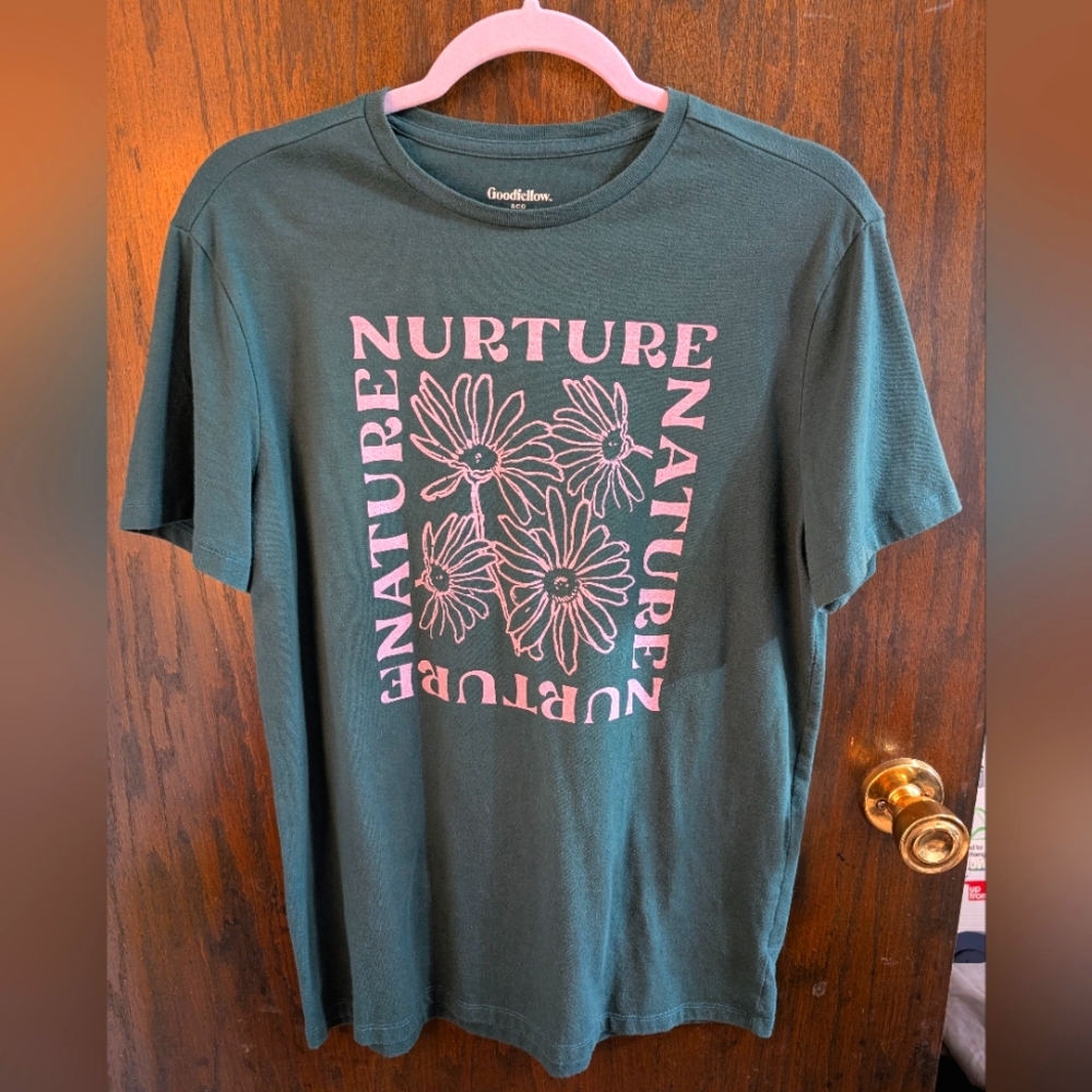Goodfellow & Co. Nurture Nature Green Graphic Tee